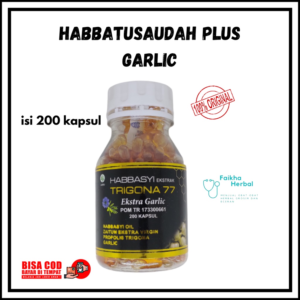 Trigona 77 Ekstra Garlic Habbatusaudah Trigona 77 Ekstra Garlic 200 Kapsul Original