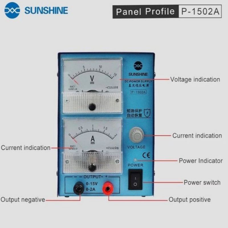 POWER SUPPLY SUNSHINE P-1502A(MANUAL) (TOOL)