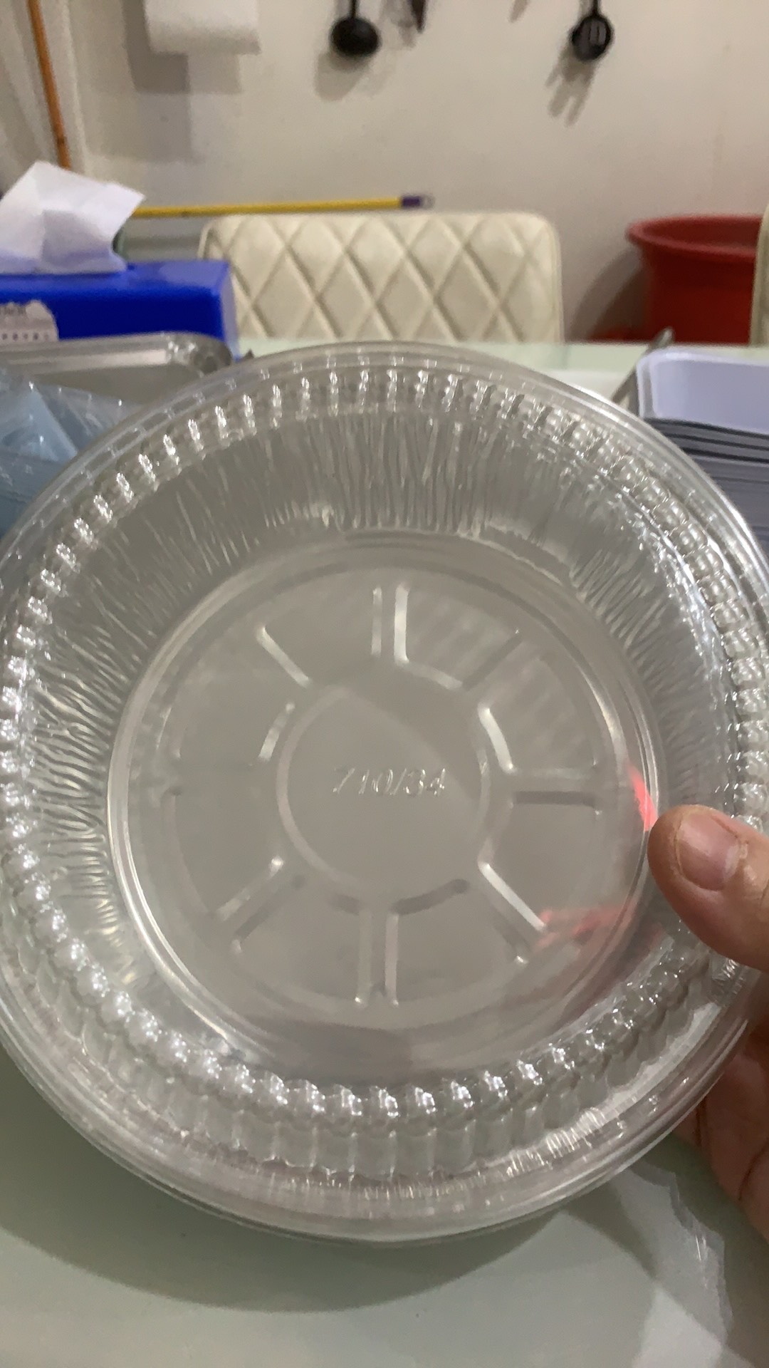 Cup Wadah Aluminium Rx 725+tutup Foil Bulat Diameter 18cm (10pc)