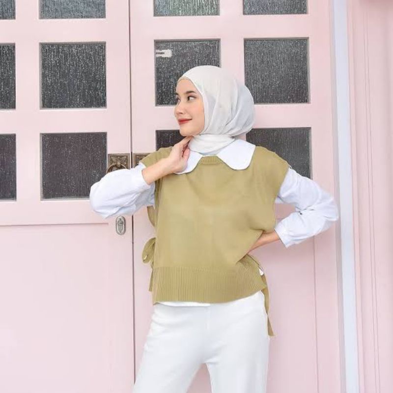 ROMPI ANDIN/RAJUT WANITA MURAH POLOS/ILLO VEST OUTER HIJAB/OUTFIT OOTD KEKINIAN/TERMURAH