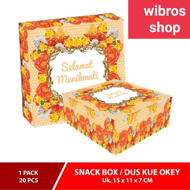 

OKEY Snack Box / Dus Makanan (Uk. 15 x 11 x 7 cm) - 1 Pack = 20 Pcs