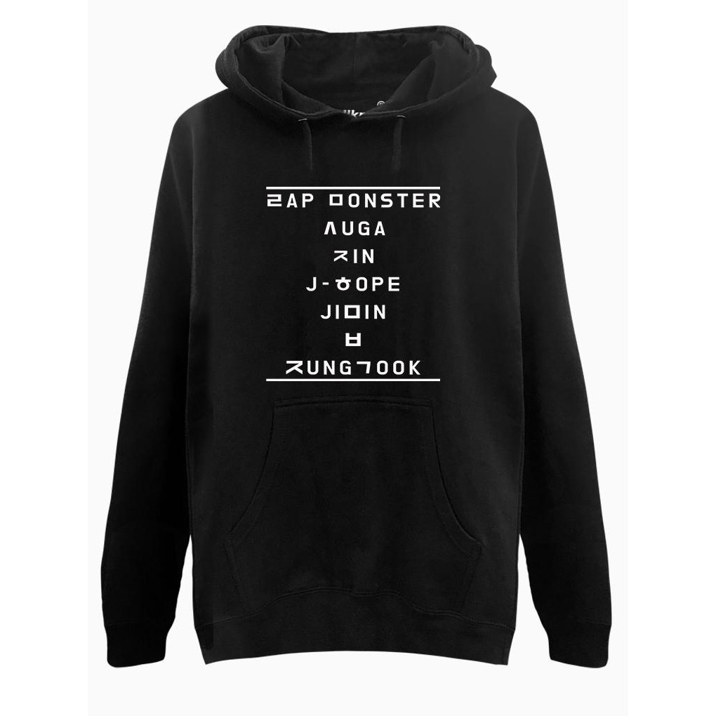 JAKET HOODIE NAMA MEMBER BTS