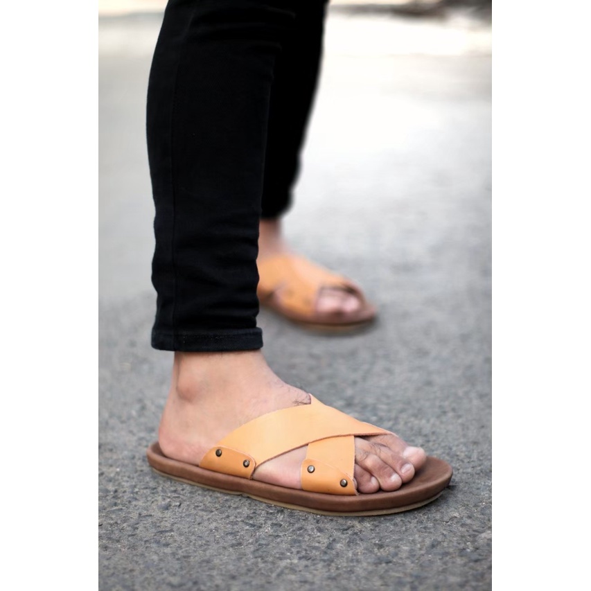 BURAY X SANDAL SLIDE INDIAN PRIA DEWASA CEVANY KULIT ASLI 100% ORIGINAL FORMAL CASUAL SANDAL SLOP KULIT PRIA KERJA KANTOR GURU PNS PESTA RESMI NYAMAN LEBARAN || SANDAL PRIA INDIAN BERKUALITAS MURAH 2022