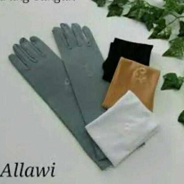 【GROSIR】 MANSET DEKER HIJAB SARUNG TANGAN LENGAN MUSLIMAH FULL JARI POLOS HITAM PUTIH COKLAT ALLAWI 