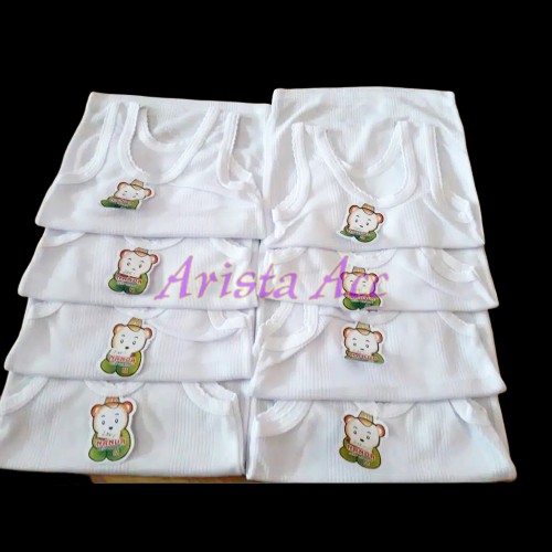 6pcs KAOS DALAM ANAK / SINGLET ANAK PUTIH USIA PAUD-TK-SD-SMP Size S M L XL L3