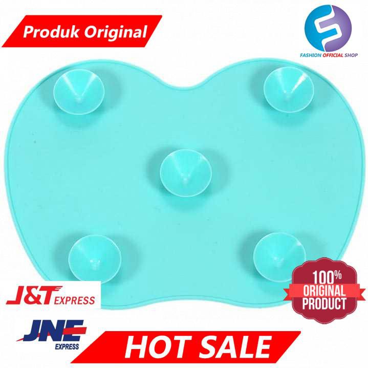 Rinse Pembersih Kuas Make Up Silicone Pad [Hijau Mint] Grab Medan