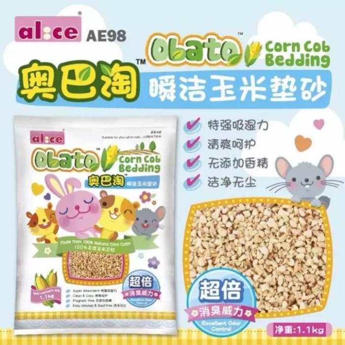 Alas Kandang | Alas Kandang Kelinci Hamster Alice Obato Corn Cob Bedding Ae98 1,1Kg
