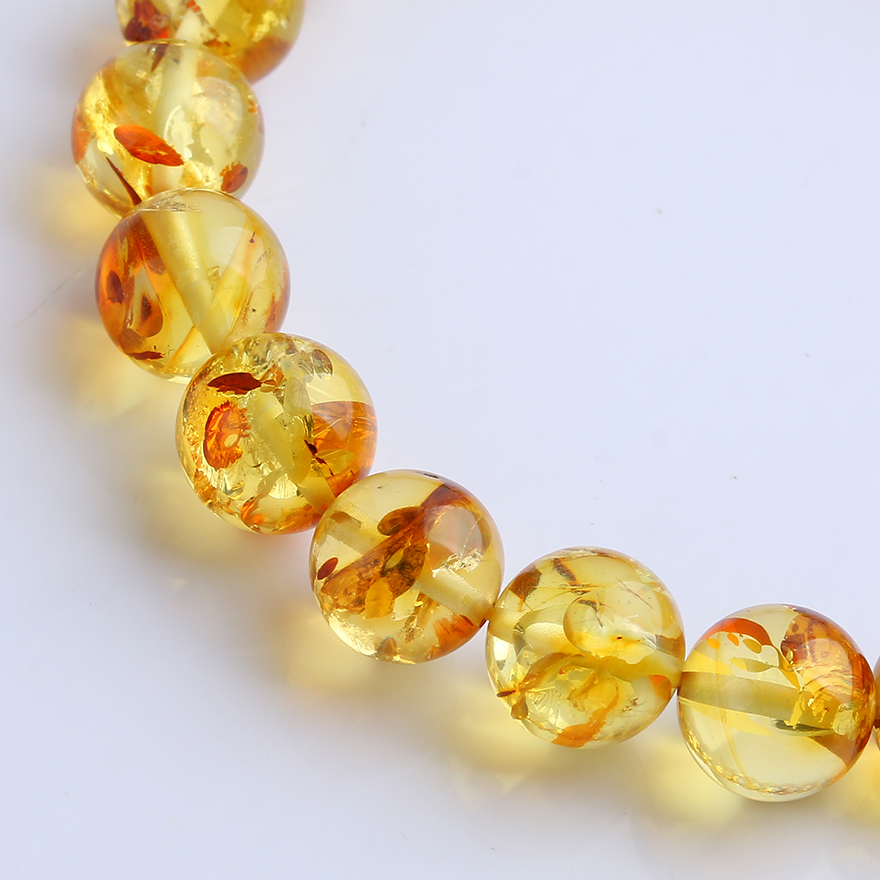 [HOT SALE]Unisex Fashion  Accessories Yellow Beeswax  Beads Bracelet  / Elegent   Imitation Ambers  Beaded Bracelet