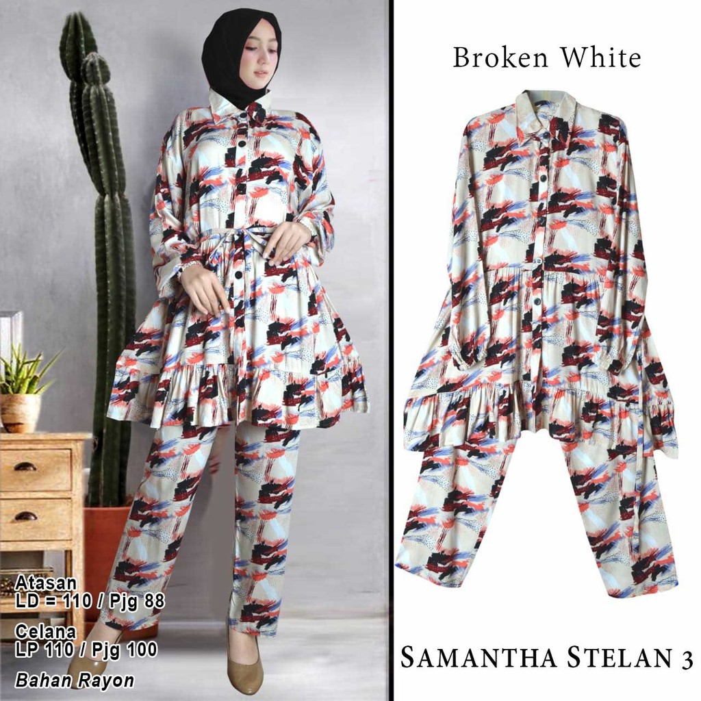 Arnis Samantha 3 Stelan Busui Friendly Bahan Katun Rayon