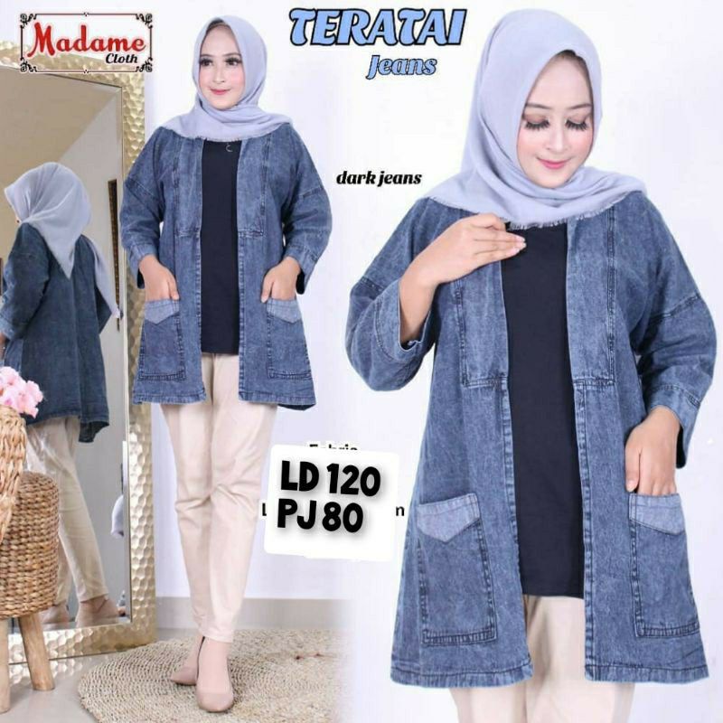 Kardigan Jeans Outer Wanita Best Seller Product