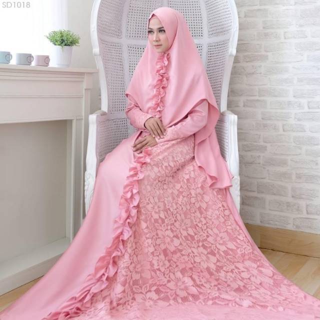 GAMIS SYARI AURORA FIT TO XL GAMIS WANITA MUSLIM MUSLIMAH DRESS MUSLIM ORI REALPICT ORIGINAL