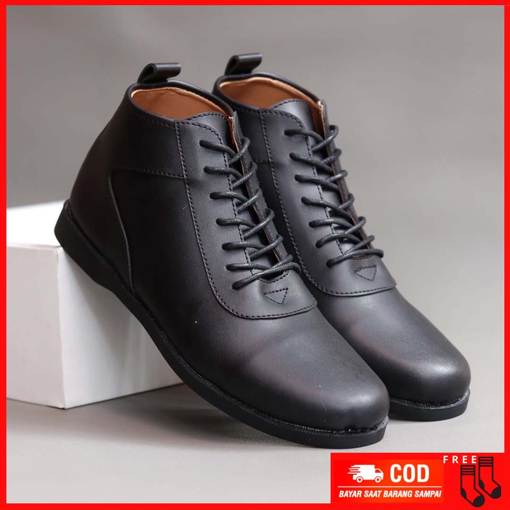 MOLK|Sepatu Formal Pantofel Pria Hitam Tali Kerja Kantor Kuliah Fashion Original Kulit Syintetik