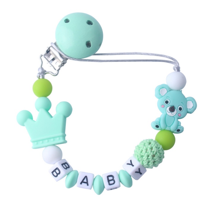 PC 1 | PACIFIER CLIP | TALI EMPENG DAN TEETHER BISA CUSTOM NAMA | TEETHER TALI DOT EMPENG CHAIN GANTUNGAN BAHAN SILIKON AMAN BPA FREE | RUZAIN MALL