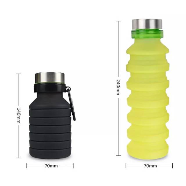 Botol Air 550ML - Collapsible Silicone Water Bottle 550ML