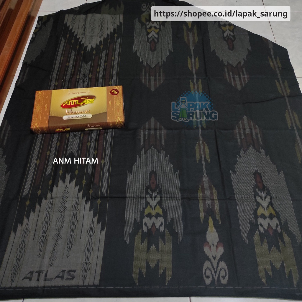 Sarung ATLAS Idaman Harmoni Anemone Hitam 1 Motif BHS SGA