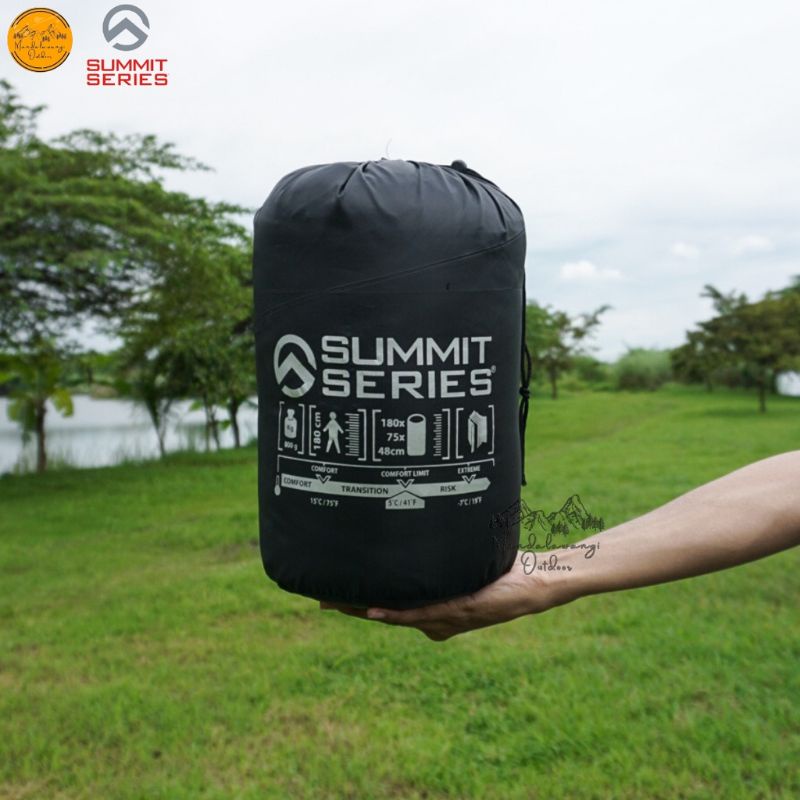 Sleeping Bag Summit Series polar bulu tebal Ukuran 195-75 cm