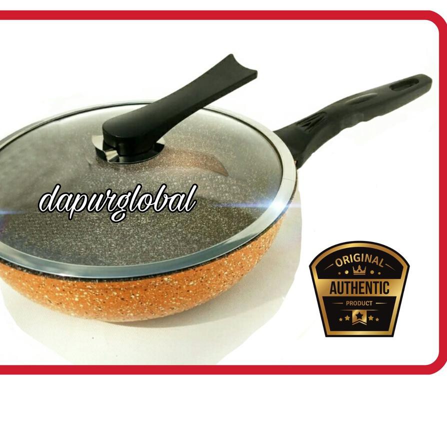 Diminati%  Panci Wajan Anti Lengket GRANITE ORANGE NEW YEOBO 30cm ...