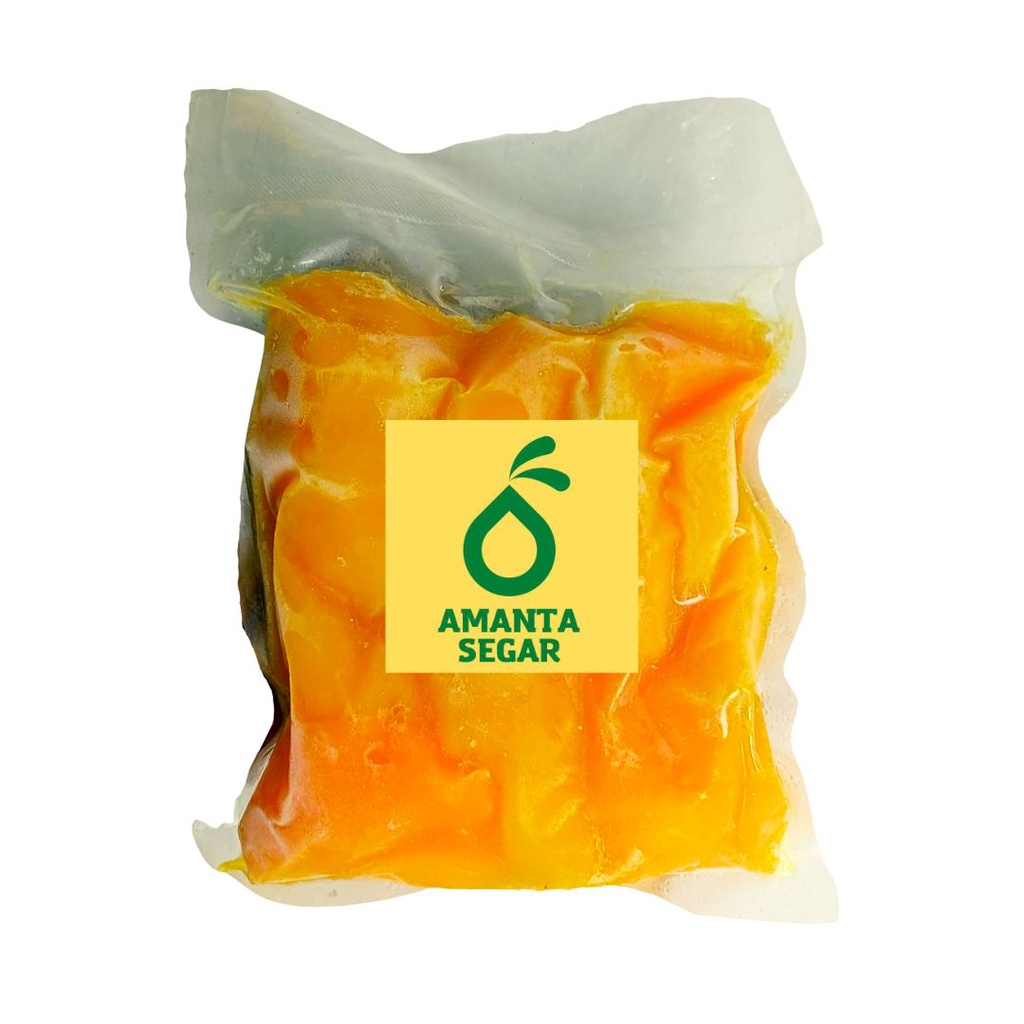 

Amanta Segar Bogor | Buah Mangga Harumanis Frozen 1 Kg | Mangga Harumanis Kupas Slice Tanpa Biji Frozen Beku Super Dan Manis 500gr 1kg Amanta Segar