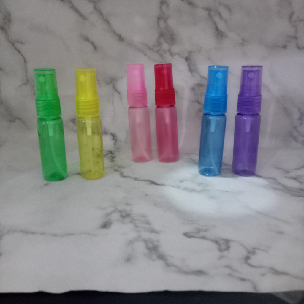 Botol Parfum kosong Pet Plastik Warna 20 ml lusinan