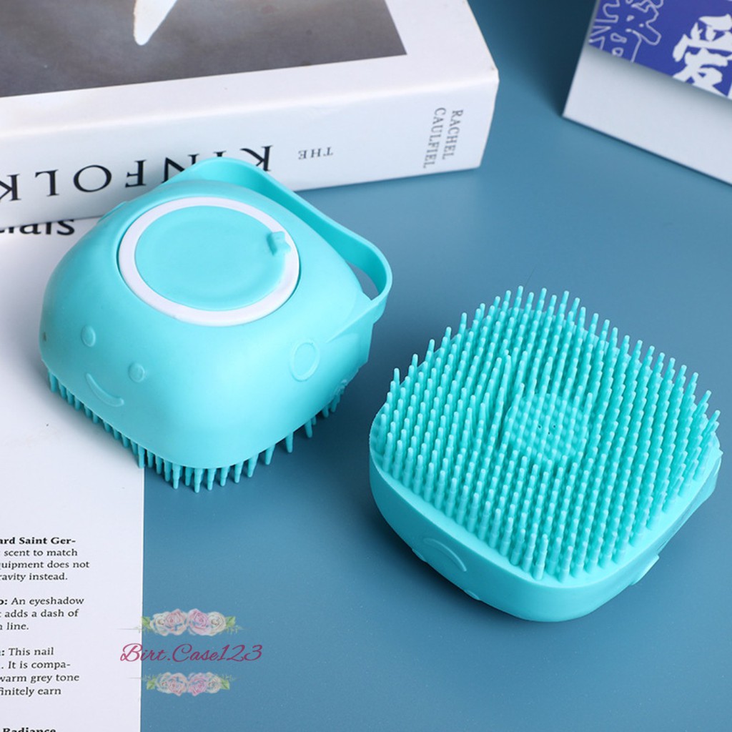 RT34 Sikat alat gosokan mandi badan silikon spons lembut shower brush dispenser portable serbaguna multifungsi BC6035