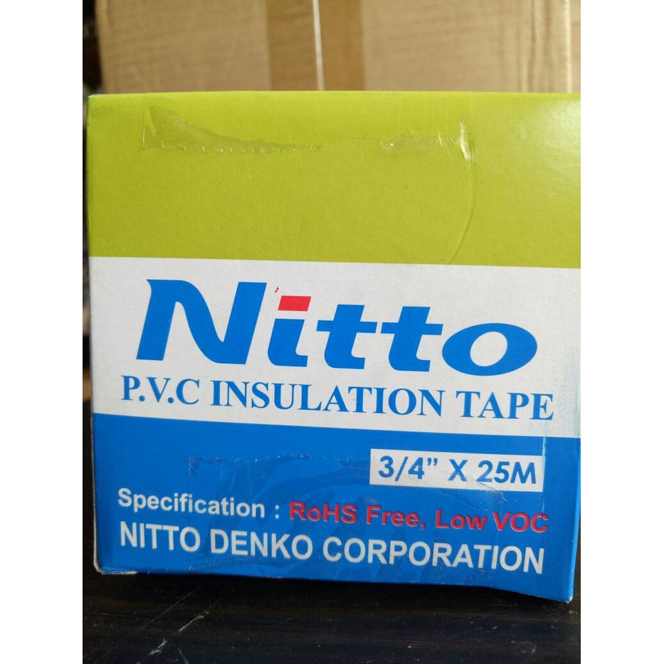 

Isolasi Listrik Nitto 3/4 X 25M Solatip Kabel Nitto /Solasi/Lakban