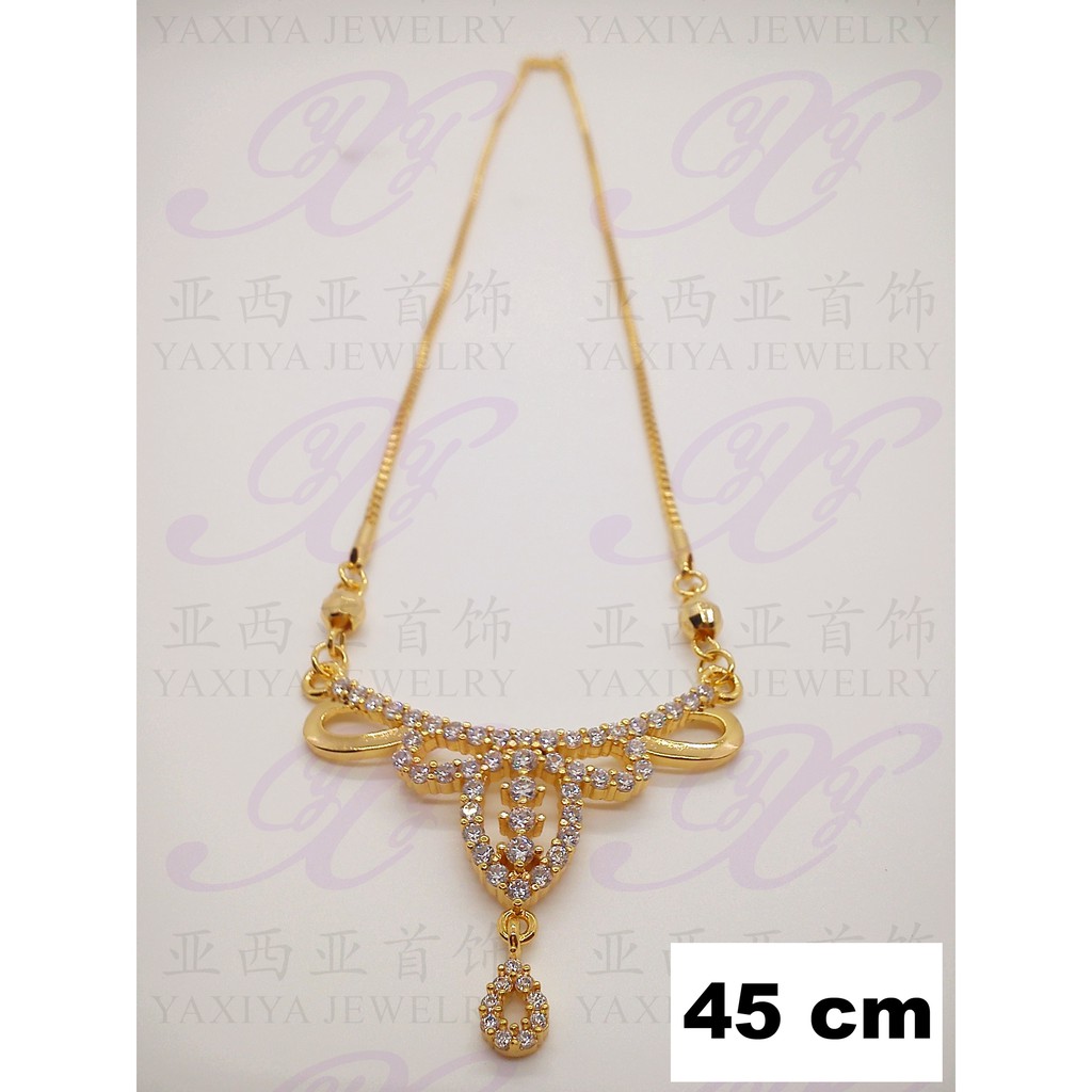 

Yaxiya (anting korea cincin gelang liontin) kalung koye warna gold 18k 1040