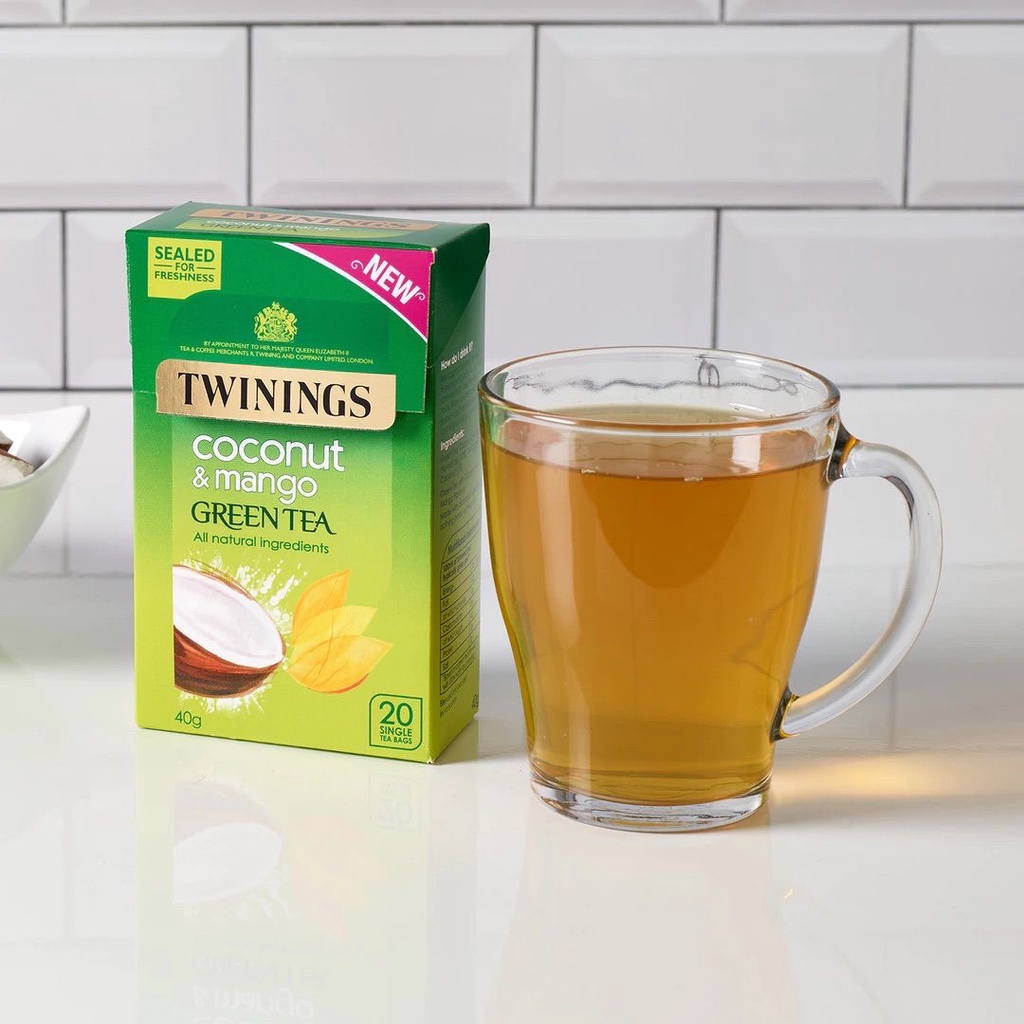 Twinings Coconut &amp; Mango Green Tea All Natural Ingredients 20s x 2g