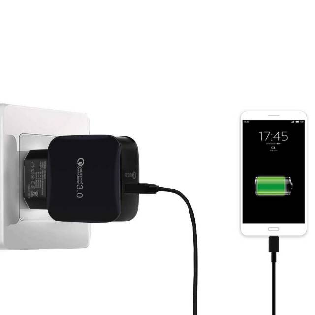 Taffware Wall Charger USB 1 Port QuickCharge 3.0 - BK-370