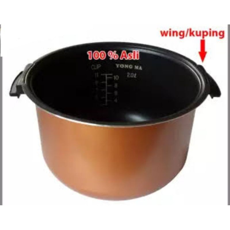 Cuci Gudang Panci Teflon Inner Pot Magic Com Yong Ma 2 Liter (wing) VRZXK0df73jkpw5