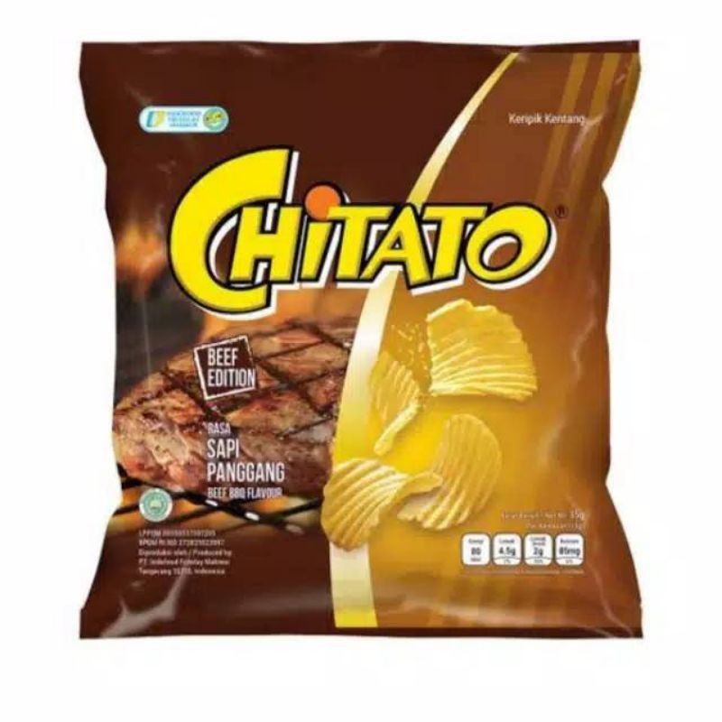 

Snack Chitato Sapi Panggang 250gr Cemilan Chiki Makanan Ringan Rasa BBQ