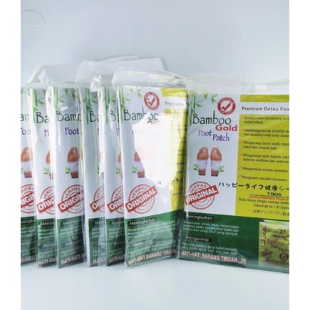 Koyo Bamboo Gold Original 100% untuk Membuang Racun Dalam Tubuh Isi 2 + 2 Plaster