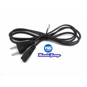 Kabel Tape Angka 8 Hitam Panjang 1,2 meter kbl Power Radio &amp; Emergency Kabel Charger Lampu cas Kable Power Printer