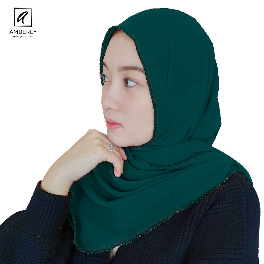 Amberly Pashmina Crochet Bahan Premium Cerruty Baby Doll