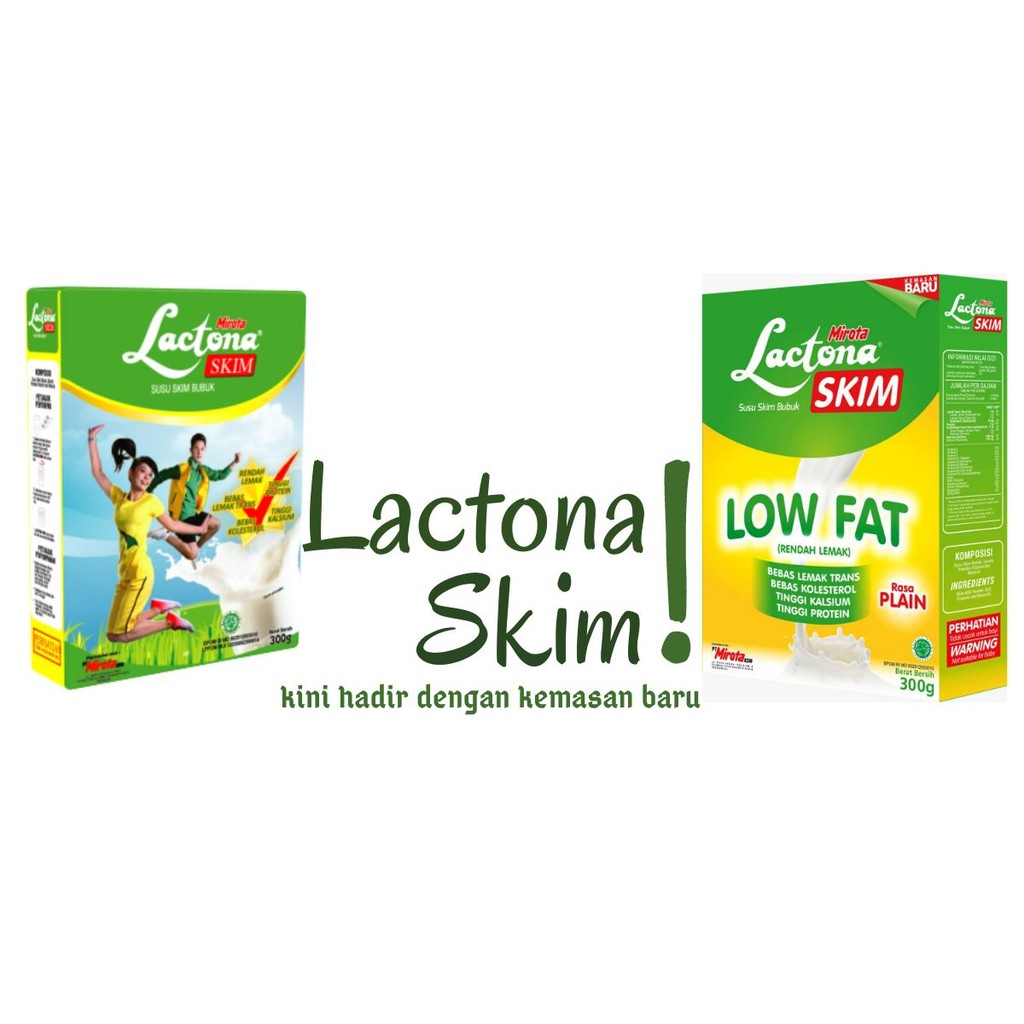 Susu Diet Rendah Lemak Lactona Skim 300gr Shopee Indonesia