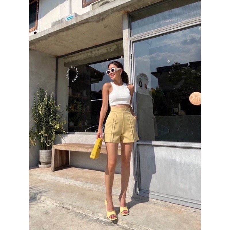 Kiara short pants hw korean celana pendek wanita highwaist import bangkok promthong