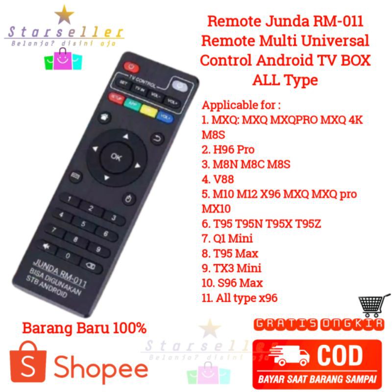 Remote Multi Universal Control Android TV BOX ALL Type MQX T95 MX10 V88 TX X96 H96 Q1 MINI