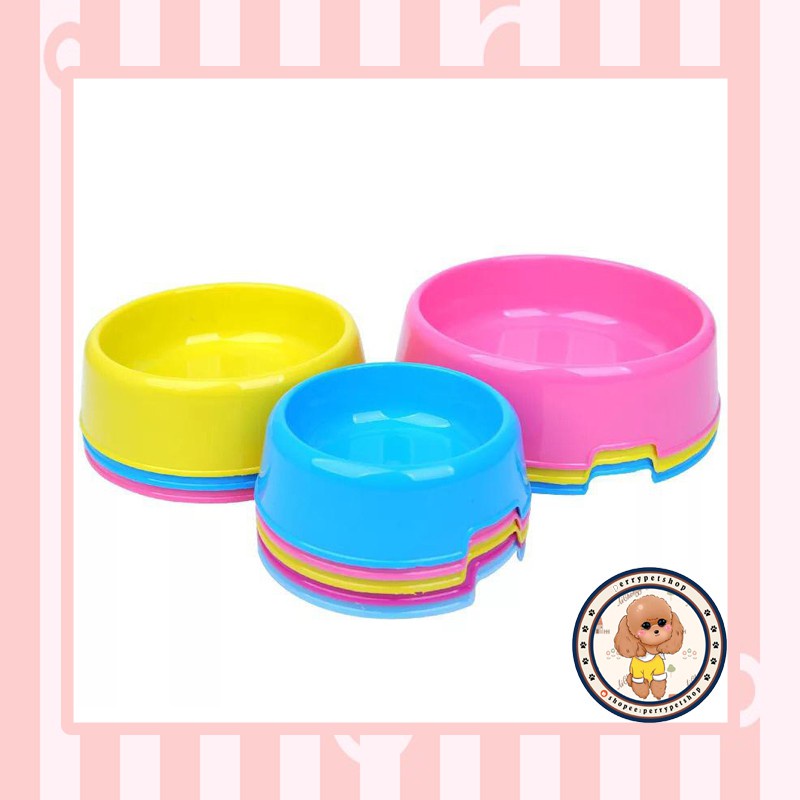 Tempat Makan Plastik Single Anjing/Kucing