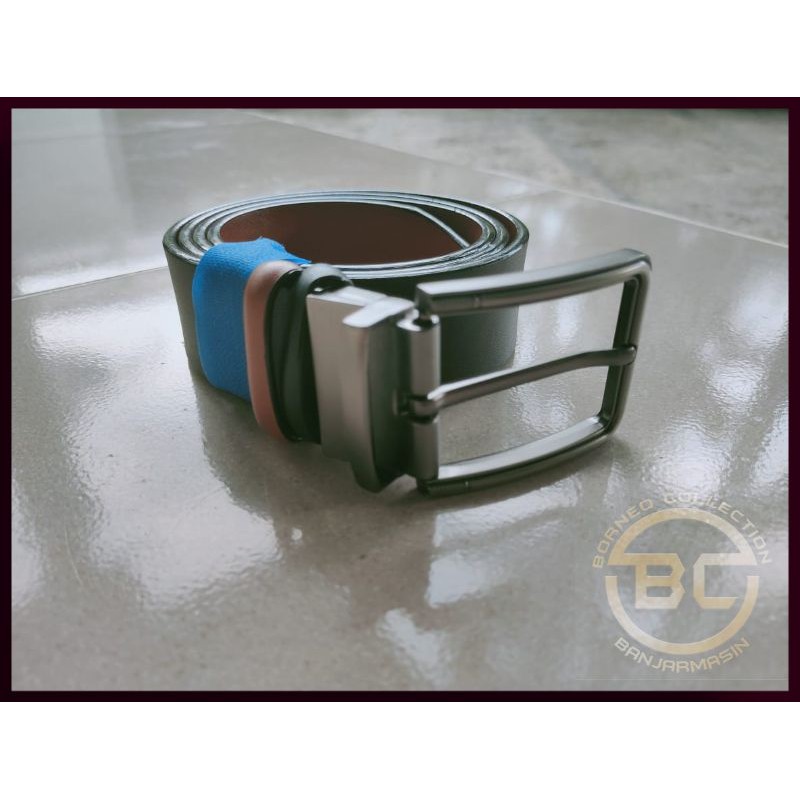 [Kulit Putar 2 in 1] Ikat Pinggang / Gesper / Sabuk 2 warna dalam 1 belt