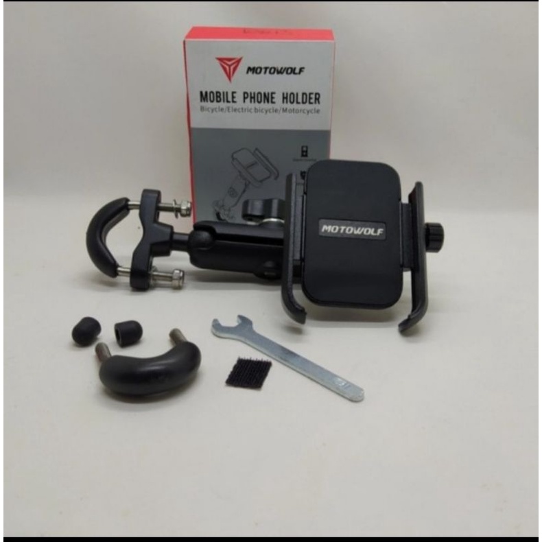 Motowolf Holder Hp Handphone Nmax Xmax Aerox Pcx Adv Vario Byson Xabre di spion dan stang