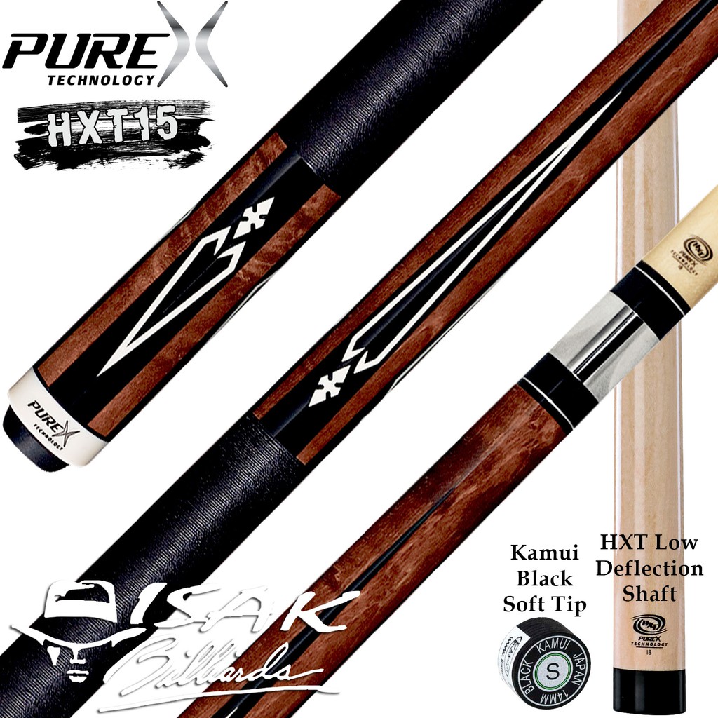 PureX HXT15 Cue - HXT Low Deflection Shaft Billiard Stick Kamui Tip Players Play