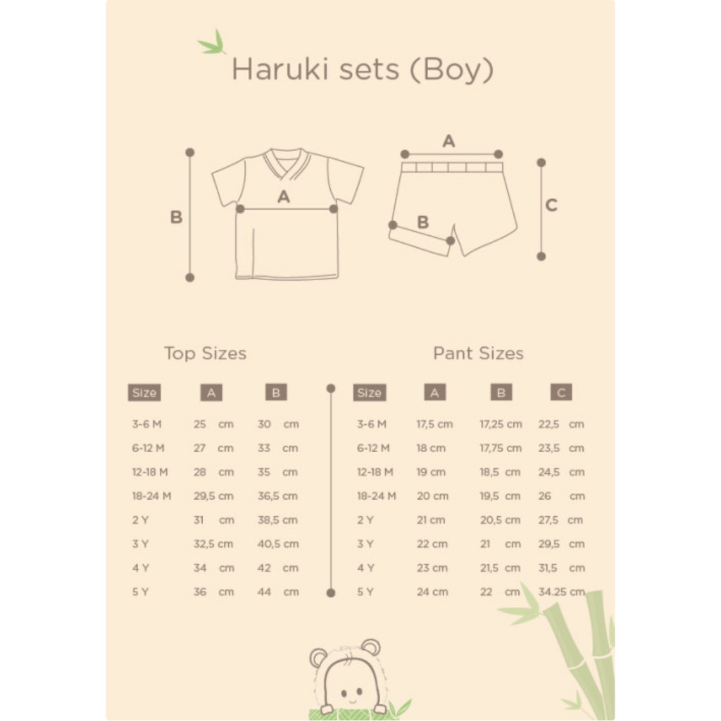 Haruki Sets Bamboo and Bub - Setelan Rumah Baju Anak Bayi Atasan Bawahan Celana Santai Kimono Bambu