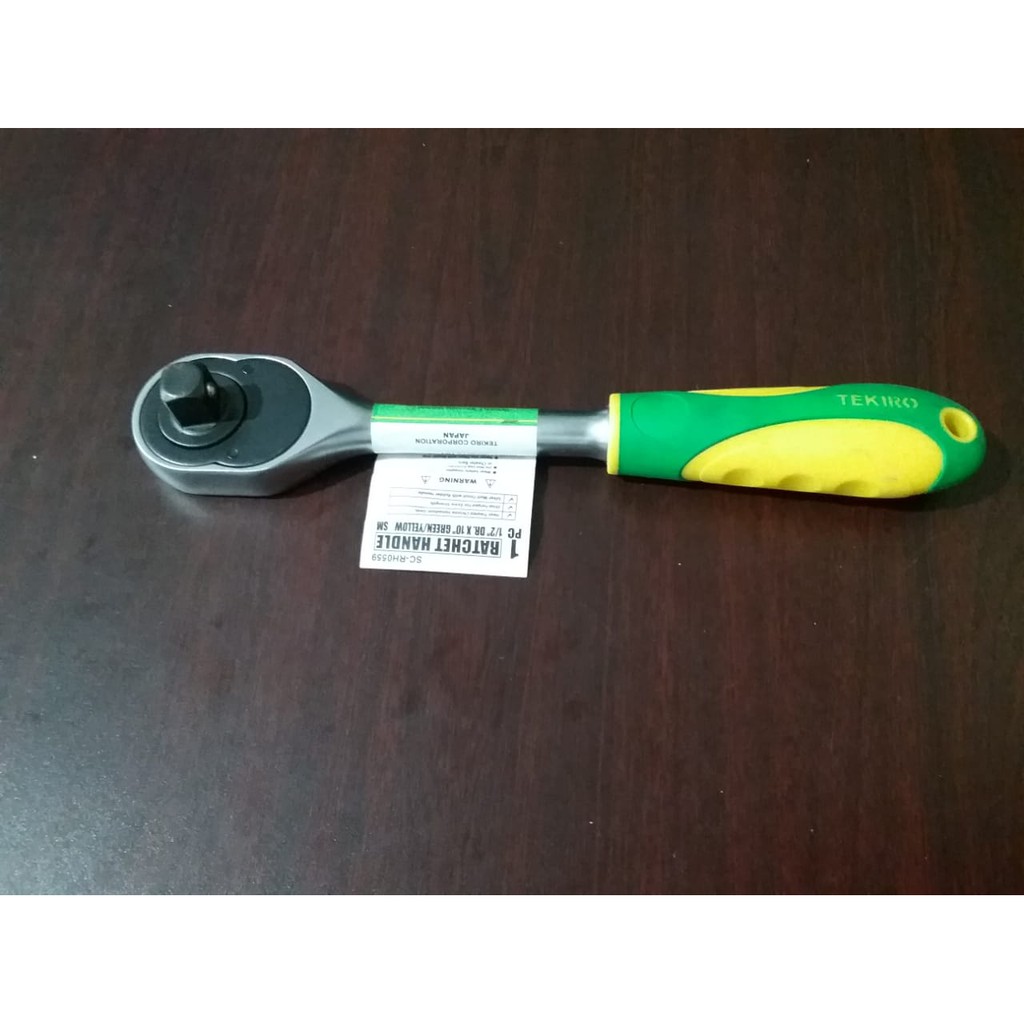 Tekiro Ratchet Handle 1/2 X 10 Inch Hijau Kuning / Gagang Ratchet