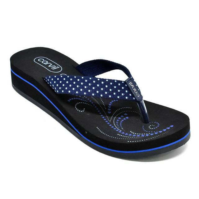 TERBARU SANDAL CASUAL WANITA CARVIL ANISA-L NEVY ORIGINAL TERLARIS TERPOPULER TOP EDISI
