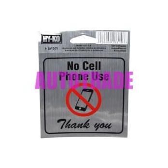 

KRIS STIKER NO CELL PHONE USE STICKER SIGN LABEL ANODIZED NO CELL PHON
