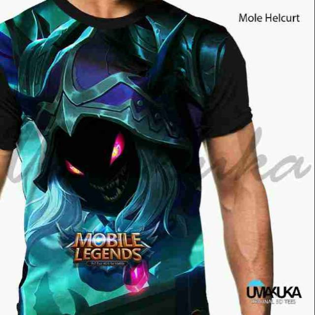 Baju kaos mobile legend helcurt 3d full print umakuka