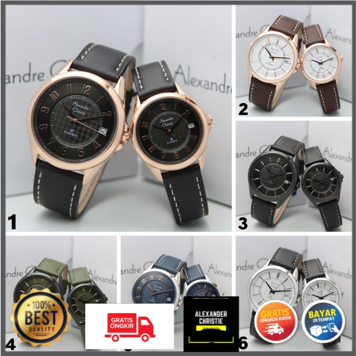 JAM TANGAN ALEXANDER CHRISTIE CRISTIE ALEXANDRE CHRISTIE CRISTIE COUPLE ORIGINAL AC8649