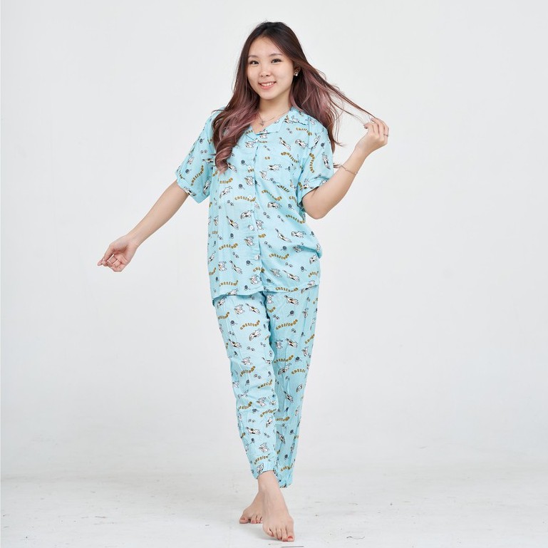 IZANY Piyama CP allsize One Set Rayon Import / Daily Set / Tie dye-CATTYTUDE TOSCA