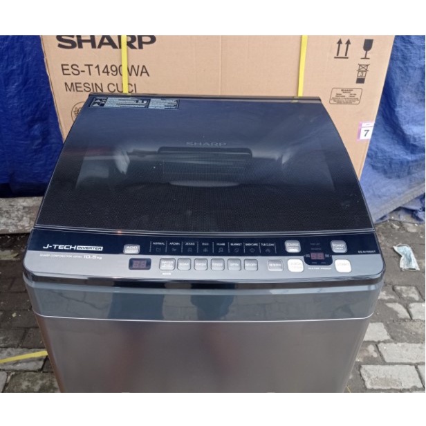 SHARP Mesin Cuci 1 Tabung 10,5Kg Inverter 190 Watt ES-M1050XT 1050XT