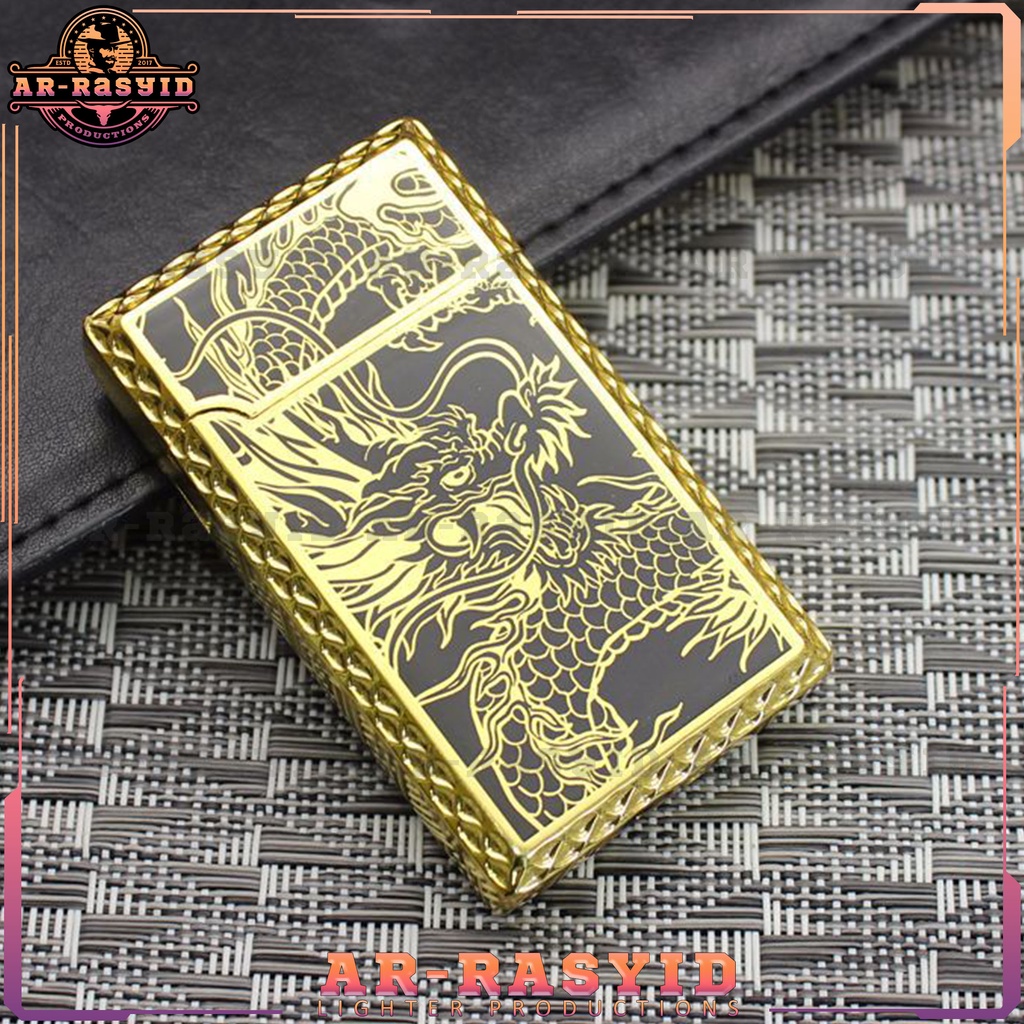 Mancis Antik Korek Api Las Gas Gold Fangjin Lighter FJ-7065