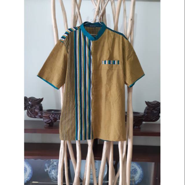 Koko lurik ATBM kombinasi tenun polos